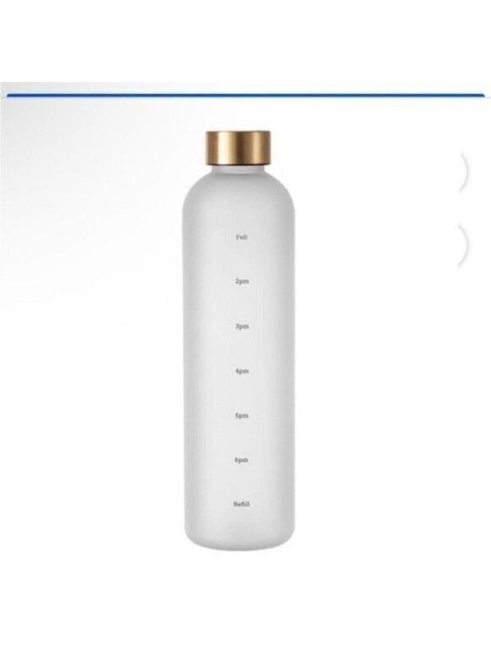 Frosted Water Bottle with Hourly Measurements